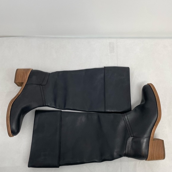 UGG Australia CARLIN BLACK TALL LEATHER HEEL BOOTS Classic Tall 1017469 Women’s - Picture 6 of 7